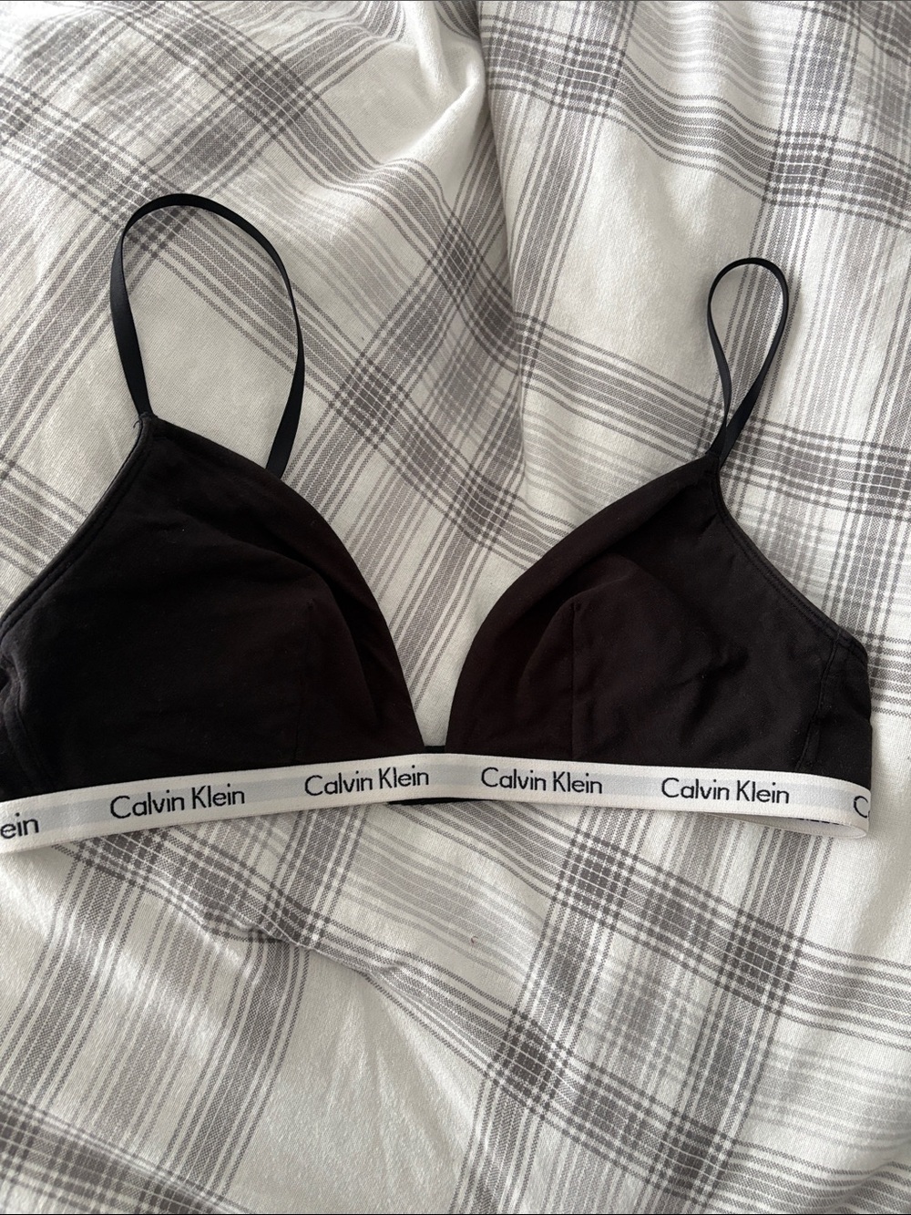 Calvin Klein Black Logo Elastic Bralette